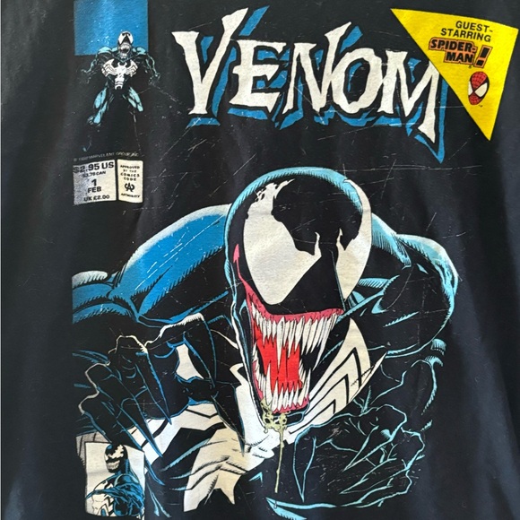 Marvel Universe Venom Men's T-Shirt Avengers X-Men - Black Short Sleeves size L - Picture 4 of 7